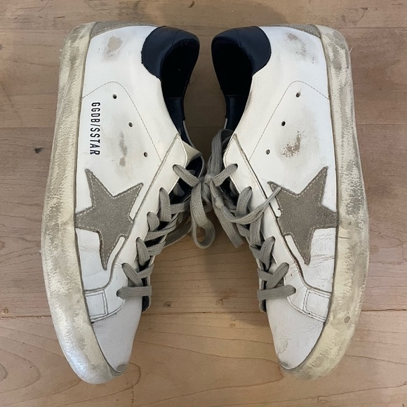 Golden Goose Super-Star Classic w/Spur in White/Ice/Night Blue - Box & Dust Bag! - Picture 5 of 13